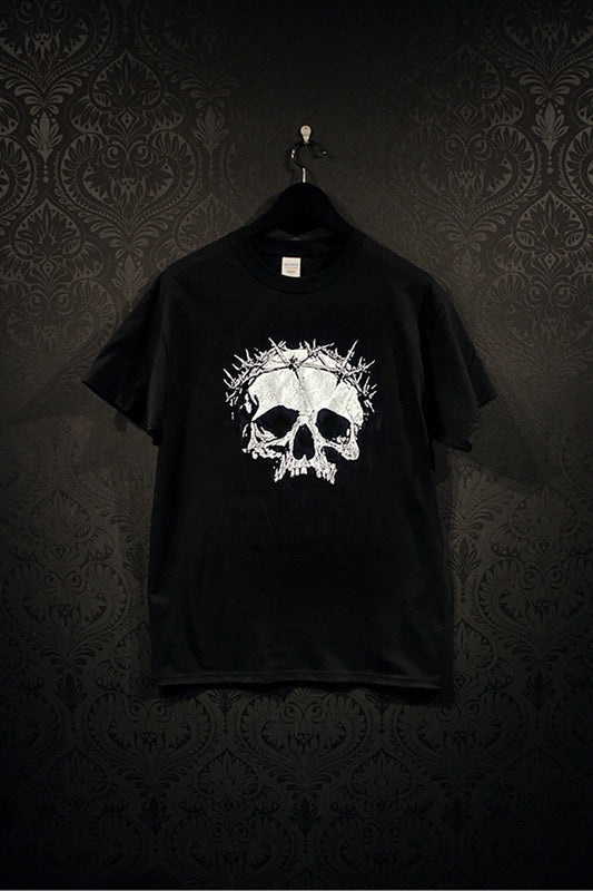 Human skull with crown of thorns - T-shirt