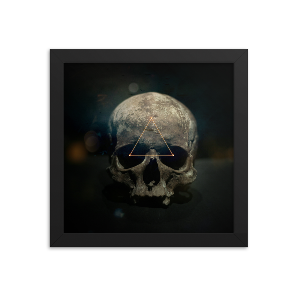 Third eye triangle skull - Square framed poster