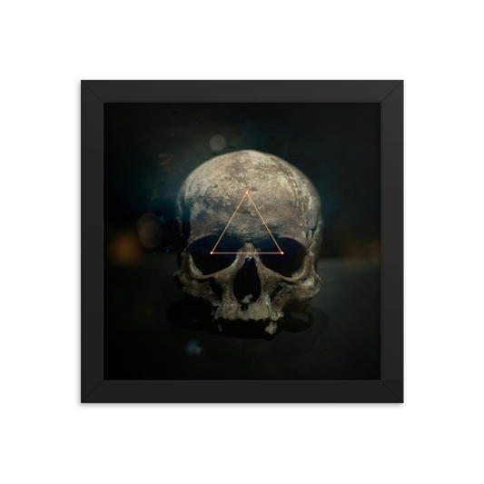 Third eye triangle skull - Square framed poster