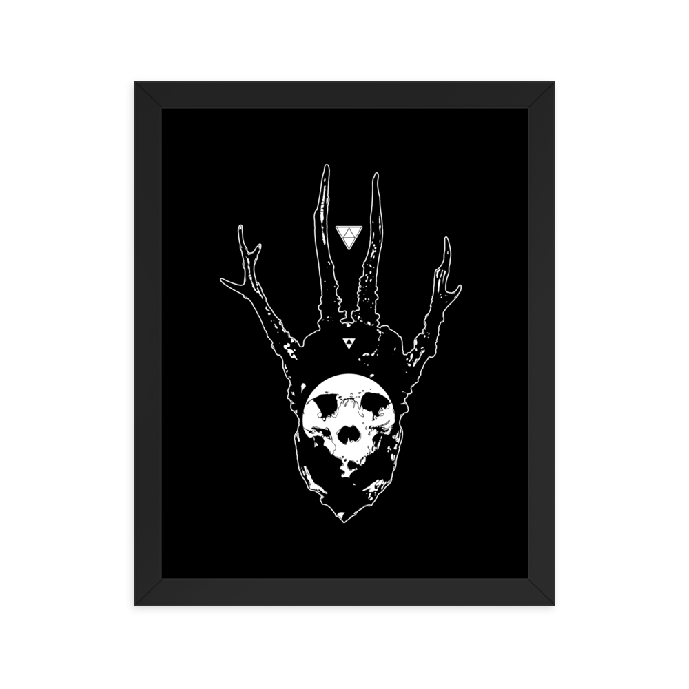 Horned skull king - Framed poster