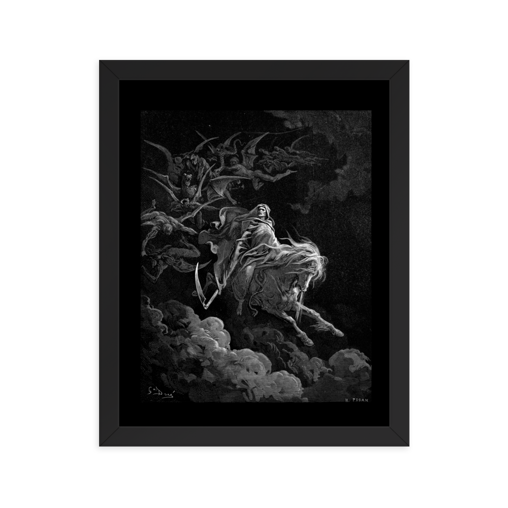 Gustave Doré Death - Framed poster