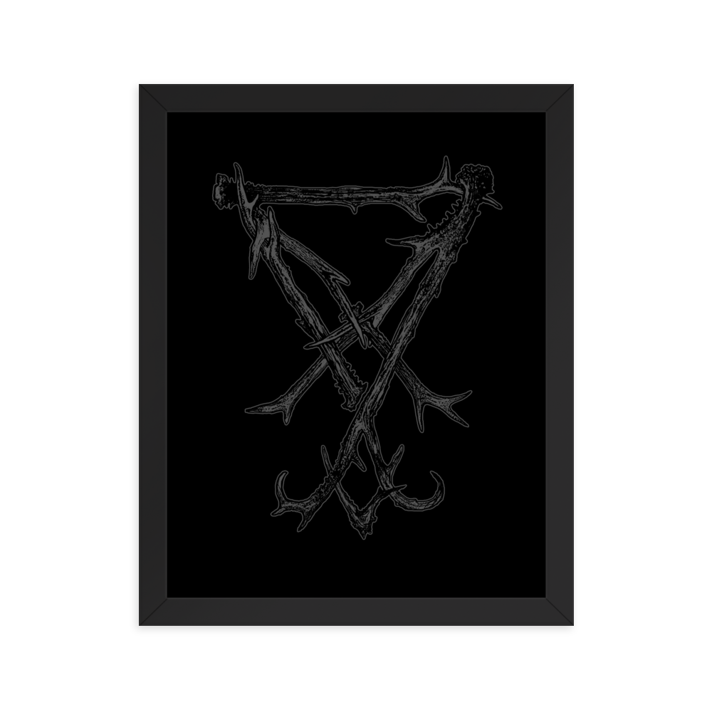 Lucifer seal antlers - Framed poster