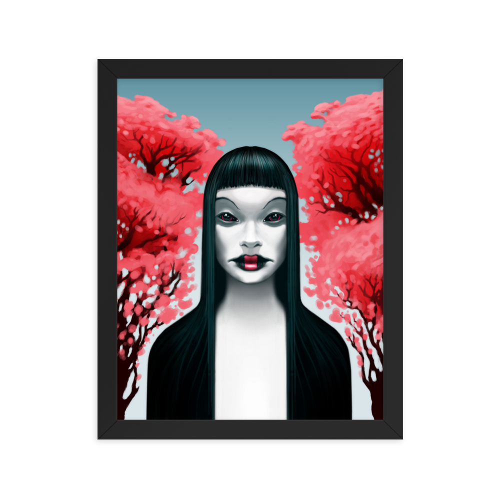 Tree girl - Framed poster