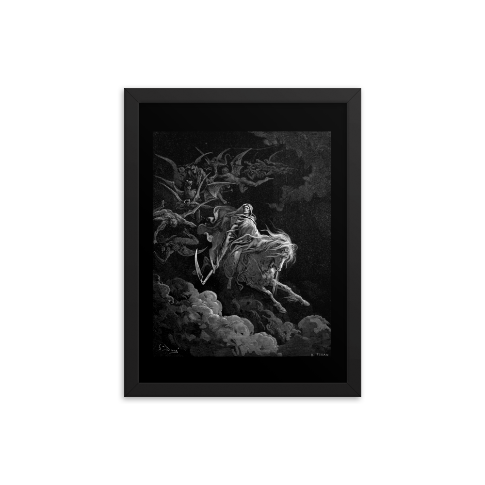 Gustave Doré Death - Framed poster