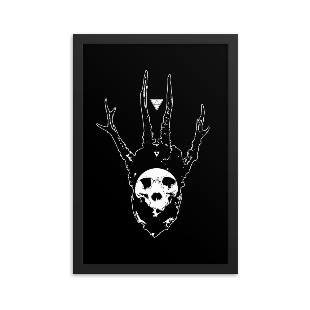 Horned skull king - Framed poster