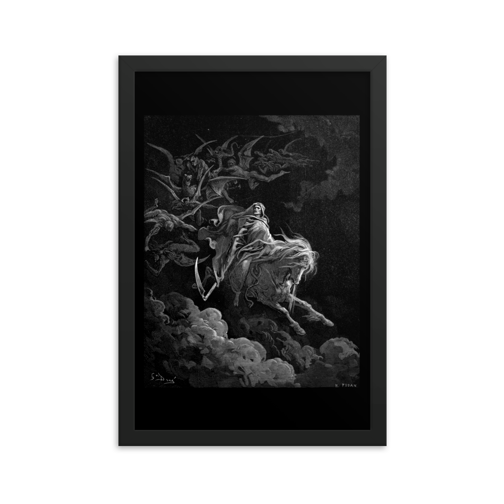 Gustave Doré Death - Framed poster