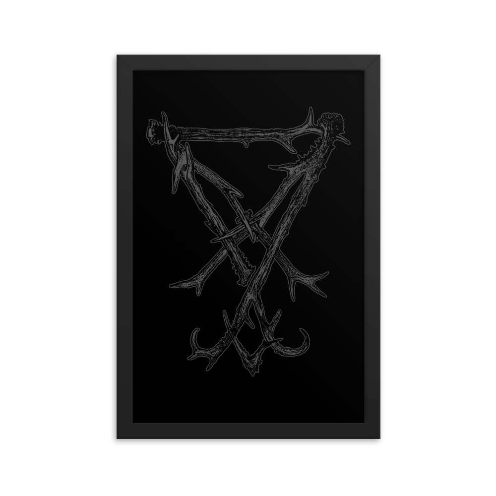 Lucifer seal antlers - Framed poster