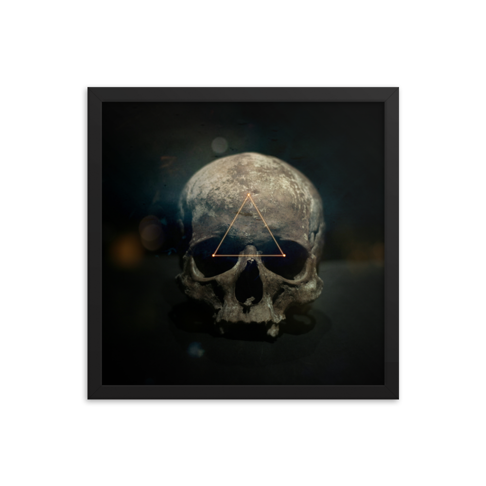 Third eye triangle skull - Square framed poster