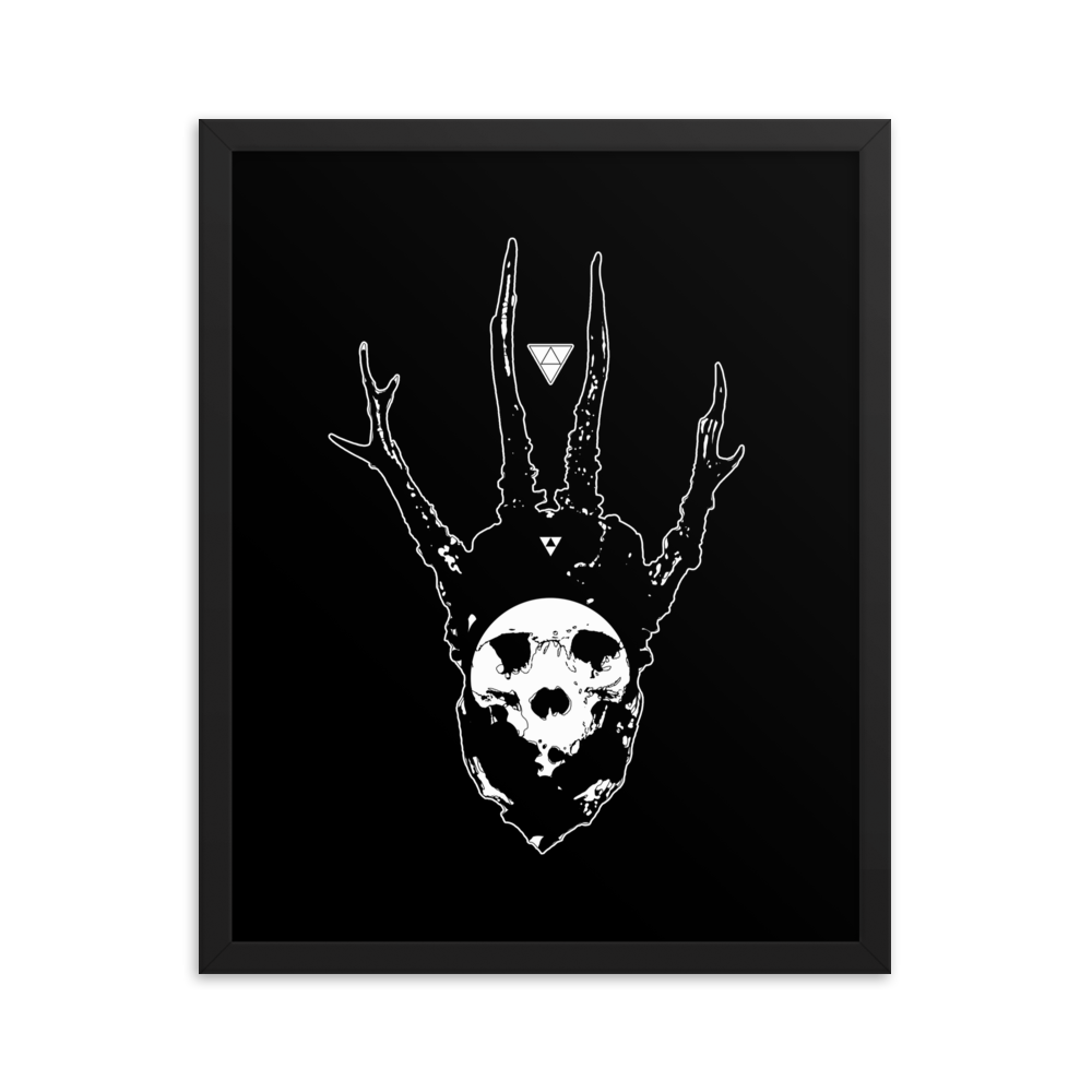 Horned skull king - Framed poster