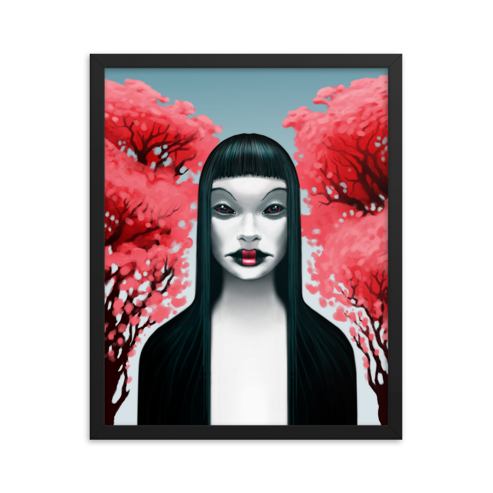 Tree girl - Framed poster