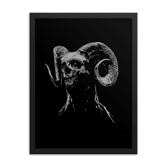 Demon head - Framed poster