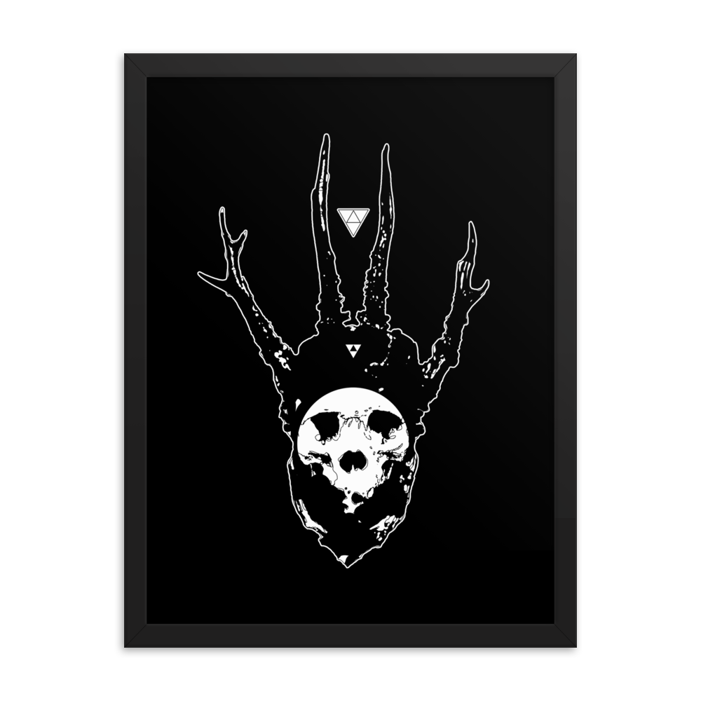 Horned skull king - Framed poster