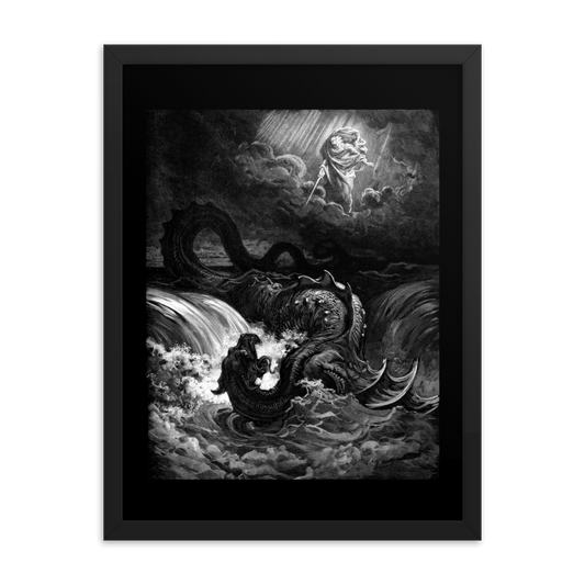 Gustave Doré The Destruction of Leviathan - Framed poster