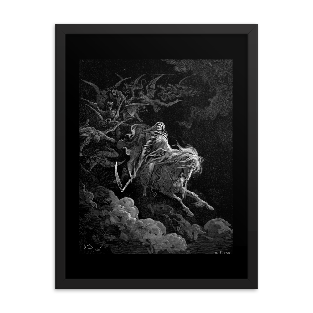 Gustave Doré Death - Framed poster