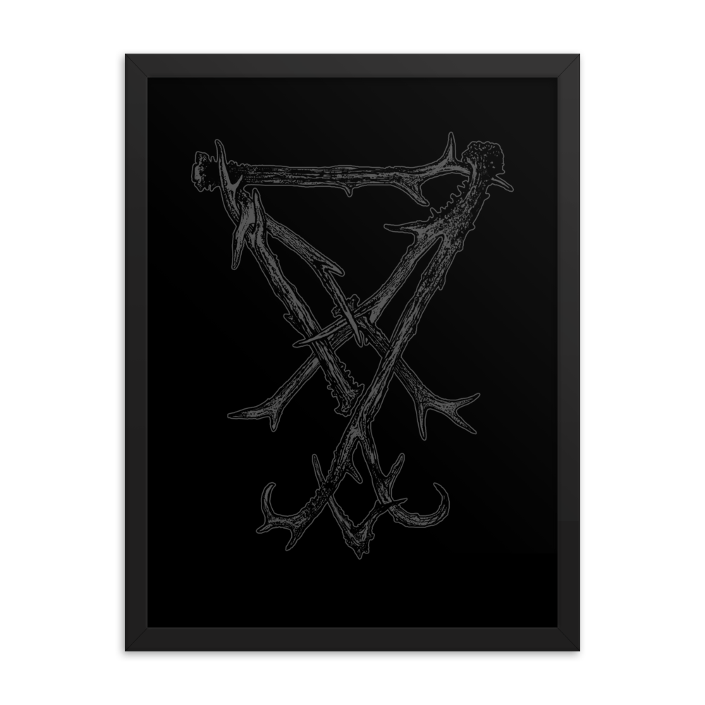 Lucifer seal antlers - Framed poster