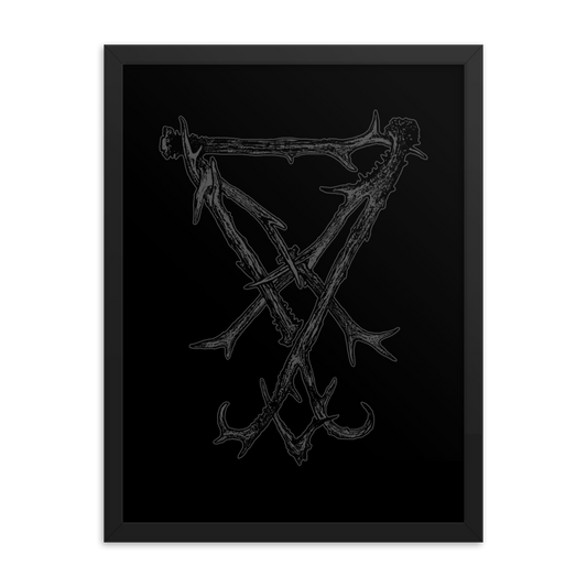 Lucifer seal antlers - Framed poster