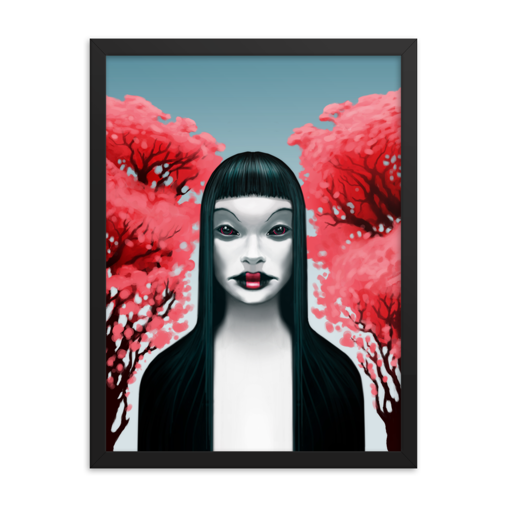 Tree girl - Framed poster