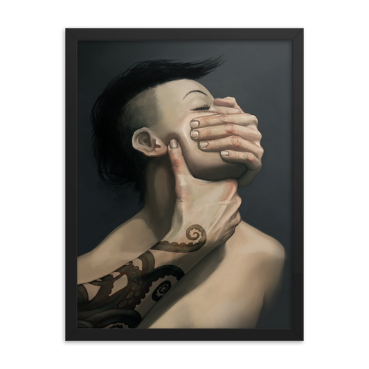 Silence, is golden - Framed poster