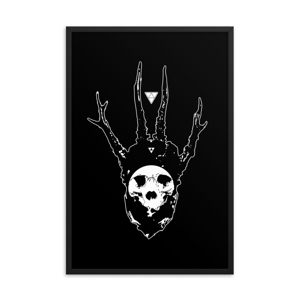 Horned skull king - Framed poster