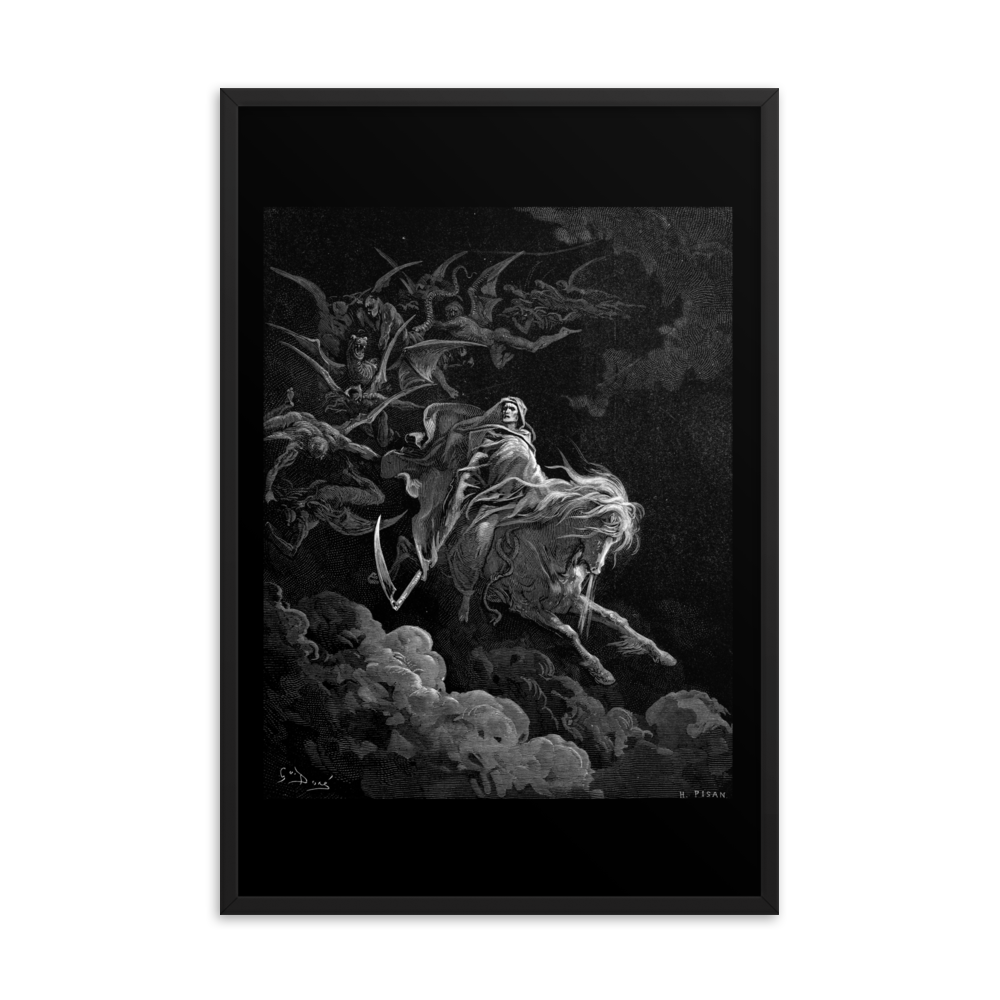 Gustave Doré Death - Framed poster