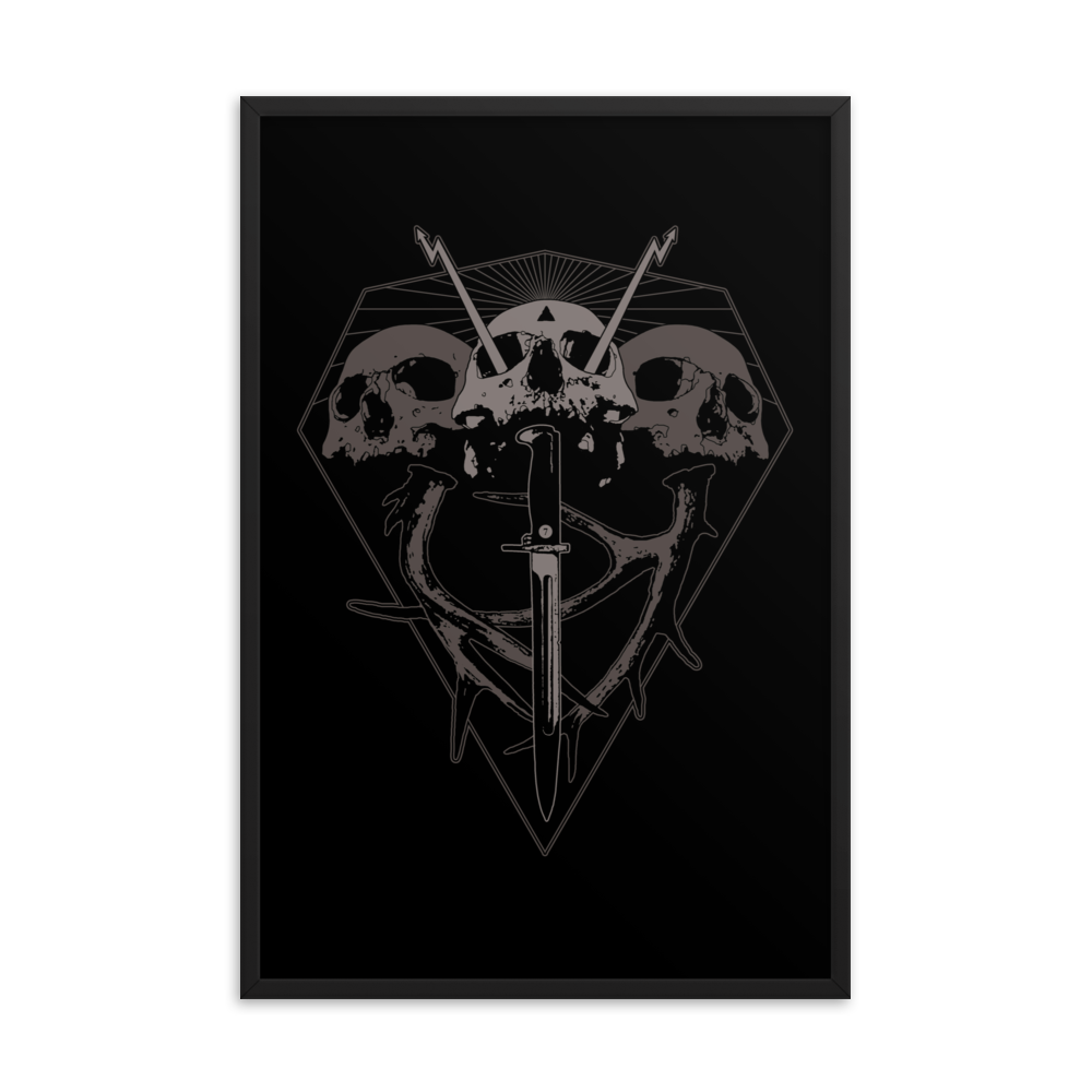 Unholy skulls - Framed poster