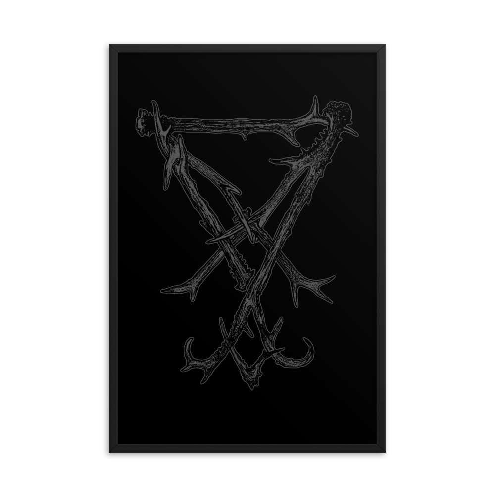 Lucifer seal antlers - Framed poster