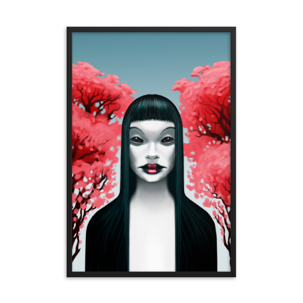 Tree girl - Framed poster