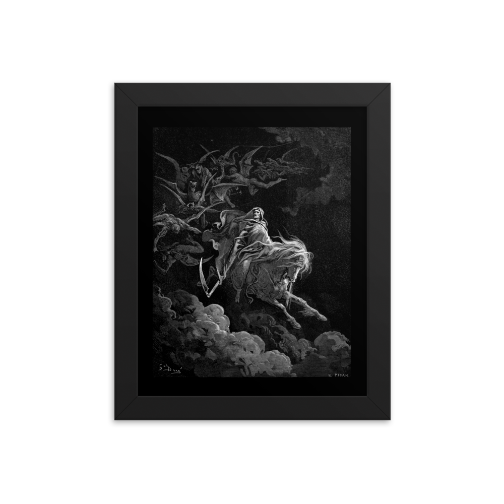 Gustave Doré Death - Framed poster