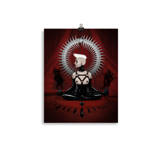 Diptych Invocation in the temple of the white centipede, The Traveler - Art print
