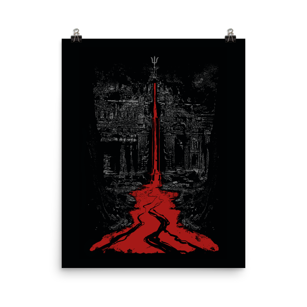 Temple of the bleeding Trident, art print - Art print