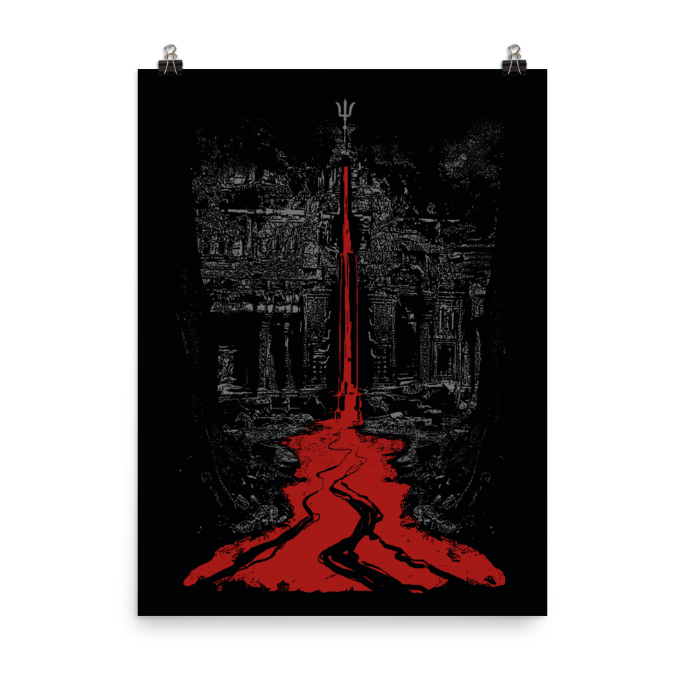 Temple of the bleeding Trident, art print - Art print