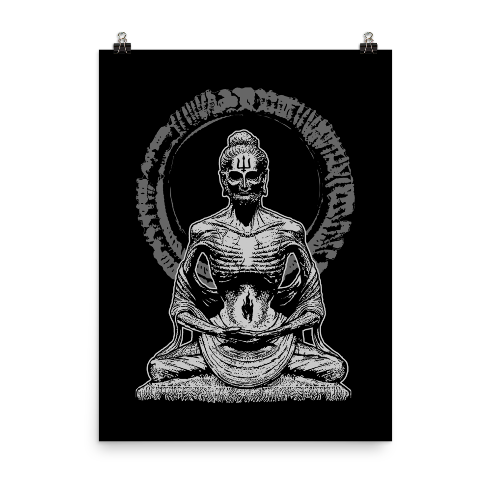 Karmageddon, starving Buddha - Art print