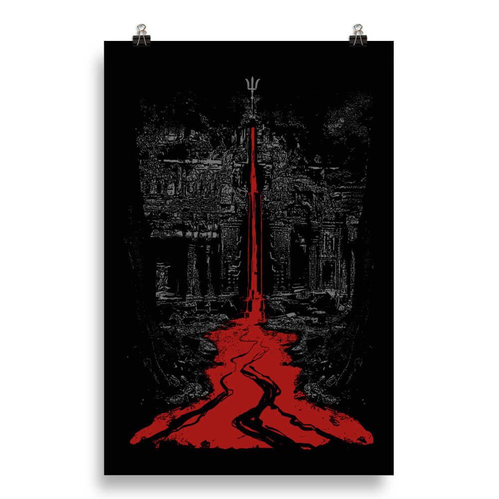 Temple of the bleeding Trident, art print - Art print