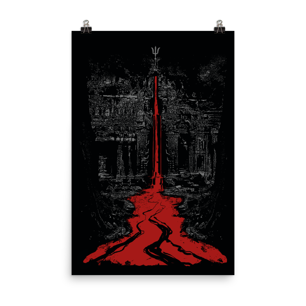 Temple of the bleeding Trident, art print - Art print