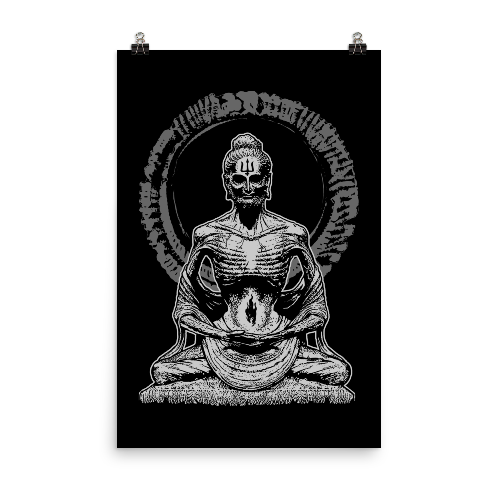 Karmageddon, starving Buddha - Art print