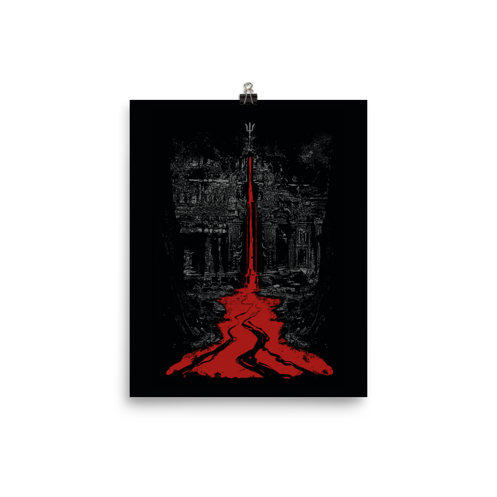 Temple of the bleeding Trident, art print - Art print