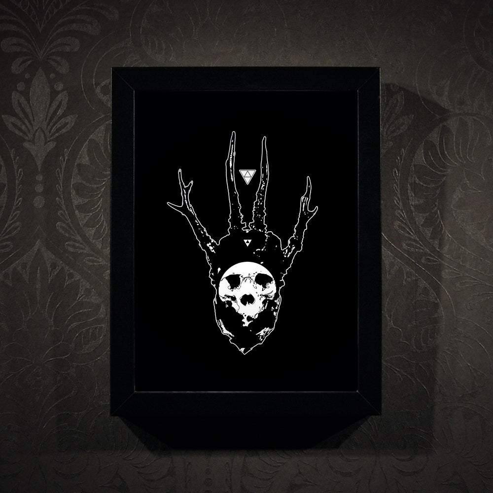 Horned skull king - Framed poster