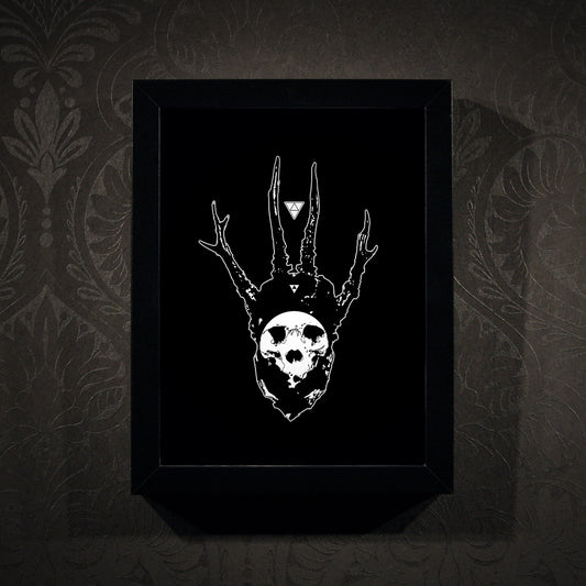 Horned skull king - Framed poster