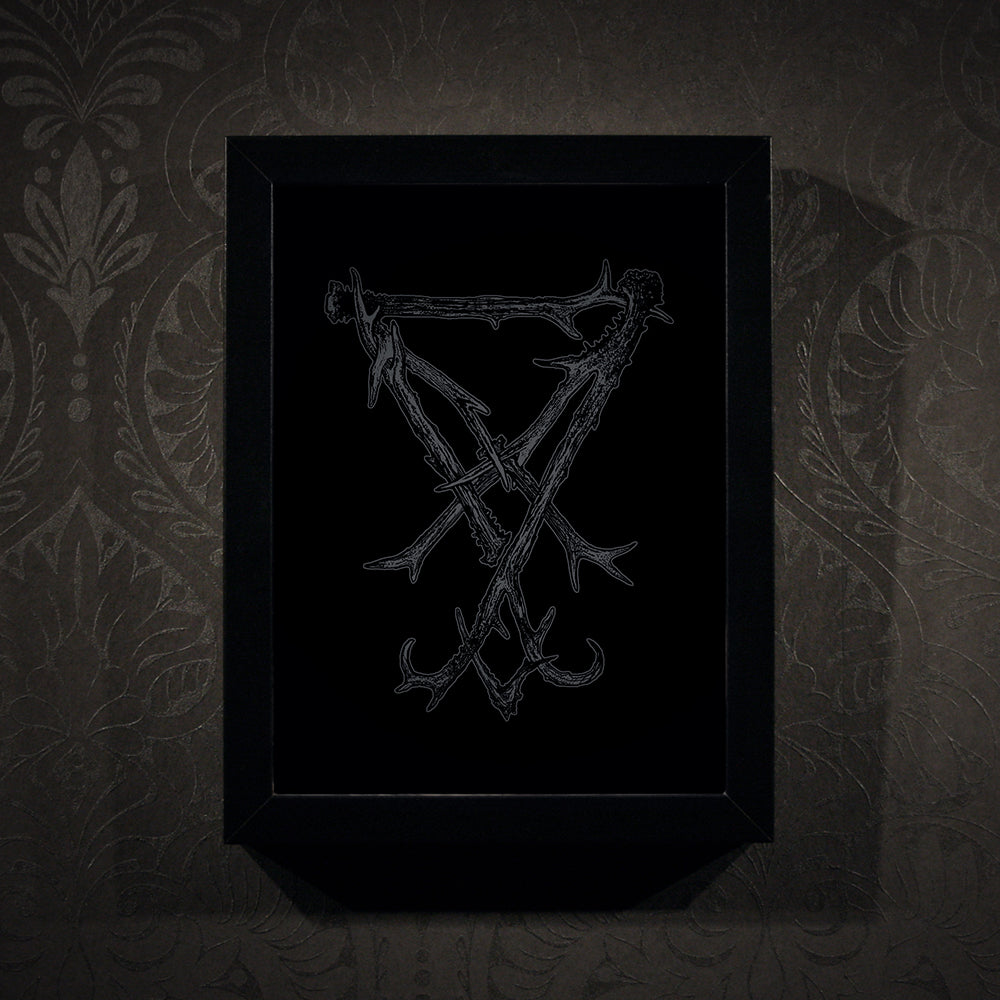 Lucifer seal antlers - Framed poster