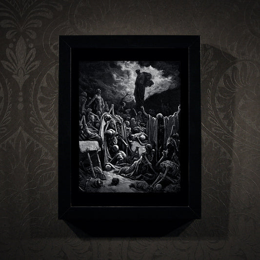 Gustave Doré The Vision of The Valley of The Dry Bones - Framed poster