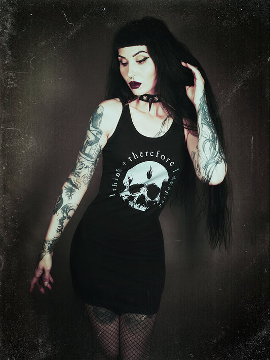 I think therefore I despise - DRESS EXTRA LONG STRETCH TANK