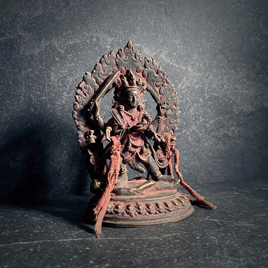 Mahākāla / Mahakala statue, aged bronze patina edition - RITUAL ITEM