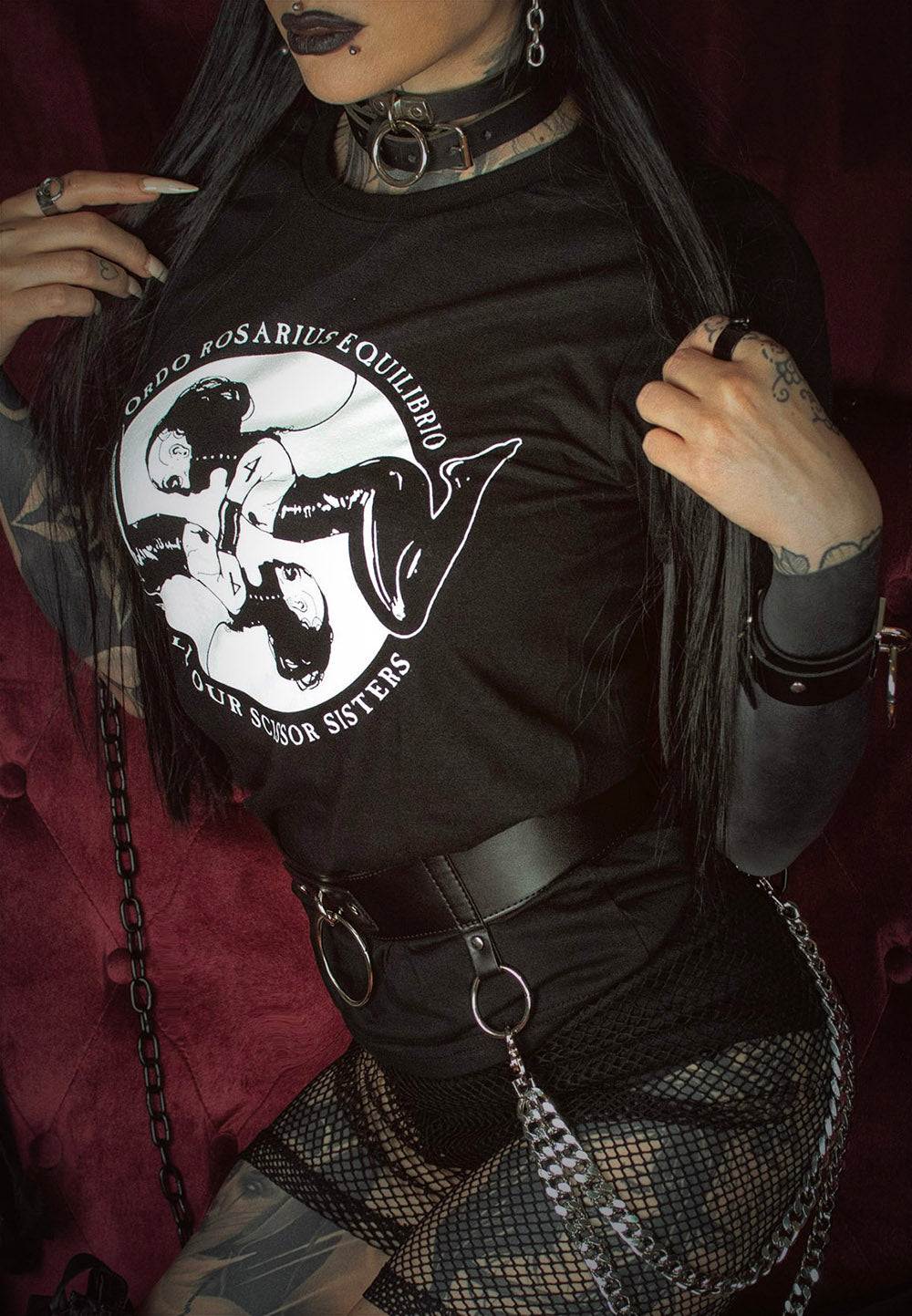 Ordo Rosarius Equilibrio "4 all our scissor sisters", official merchandise - T-shirt female fitted