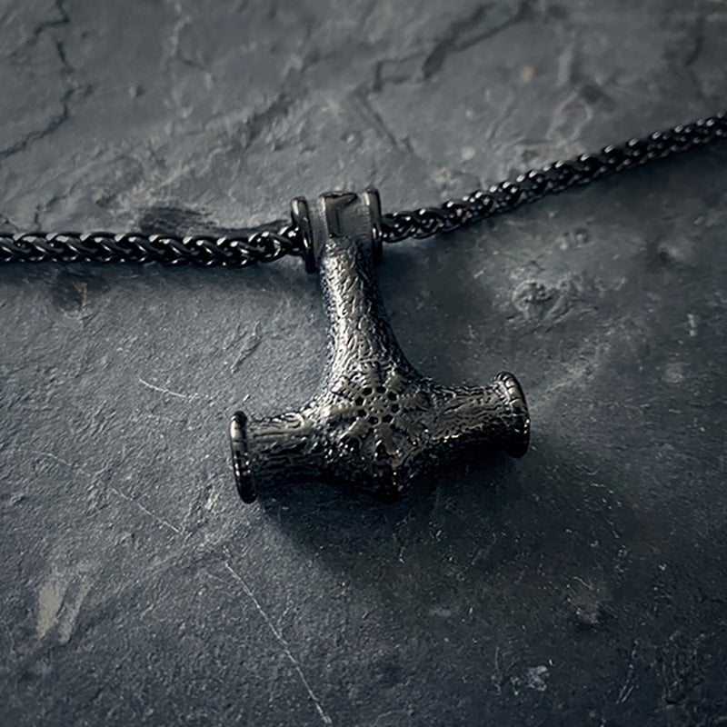 Mjolnir with Ægishjálmr / Ægishjálmur - NECKLACE