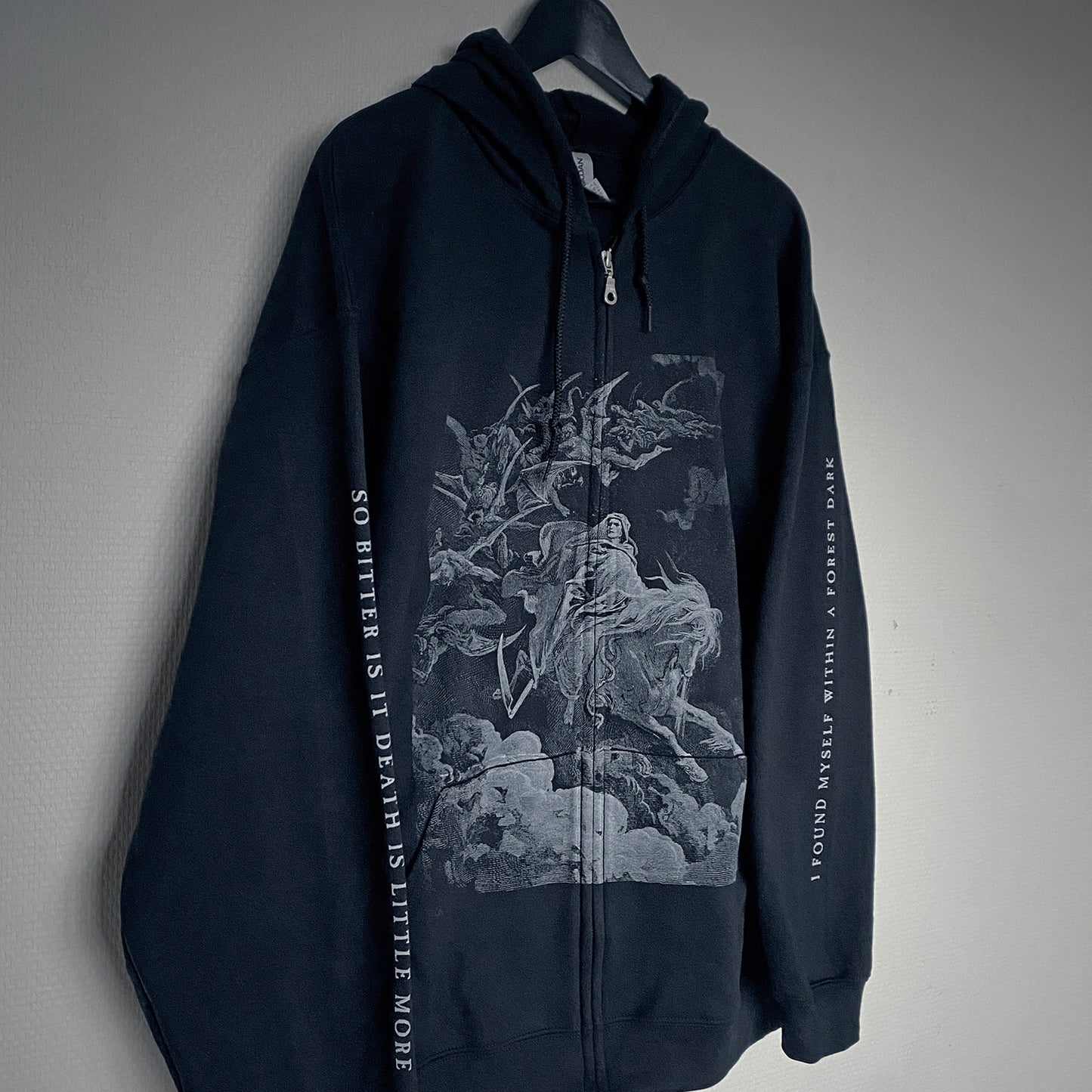 DEATH, Gustave Doré illustration zip-up hoodie - HOODIE