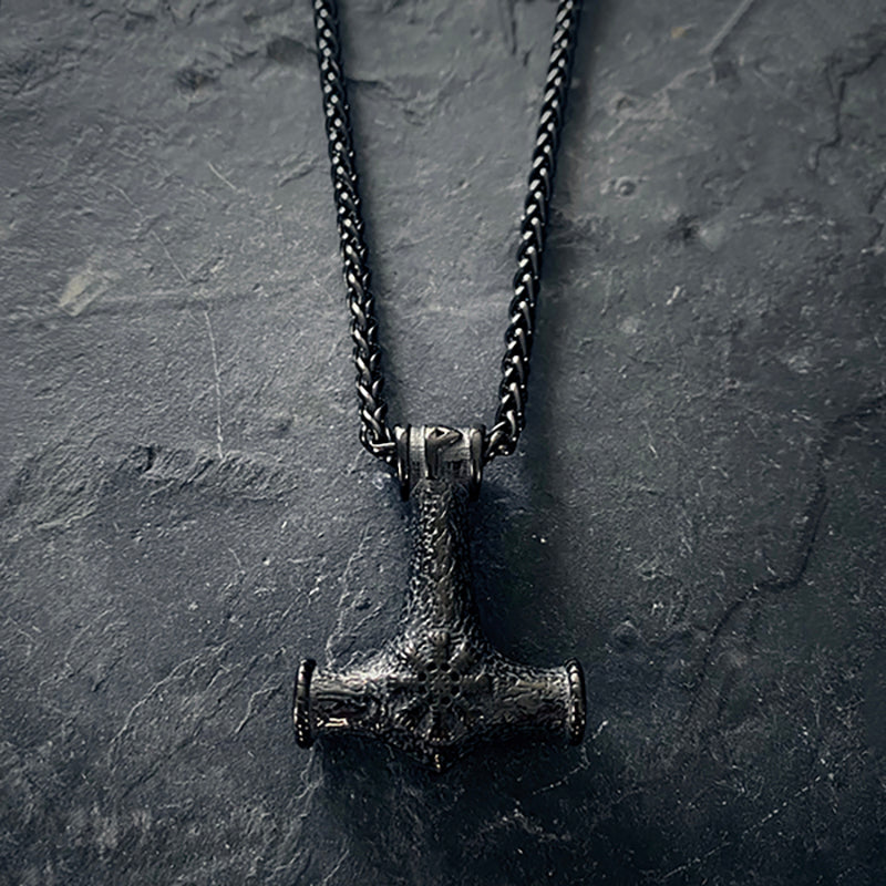 Mjolnir with Ægishjálmr / Ægishjálmur - NECKLACE