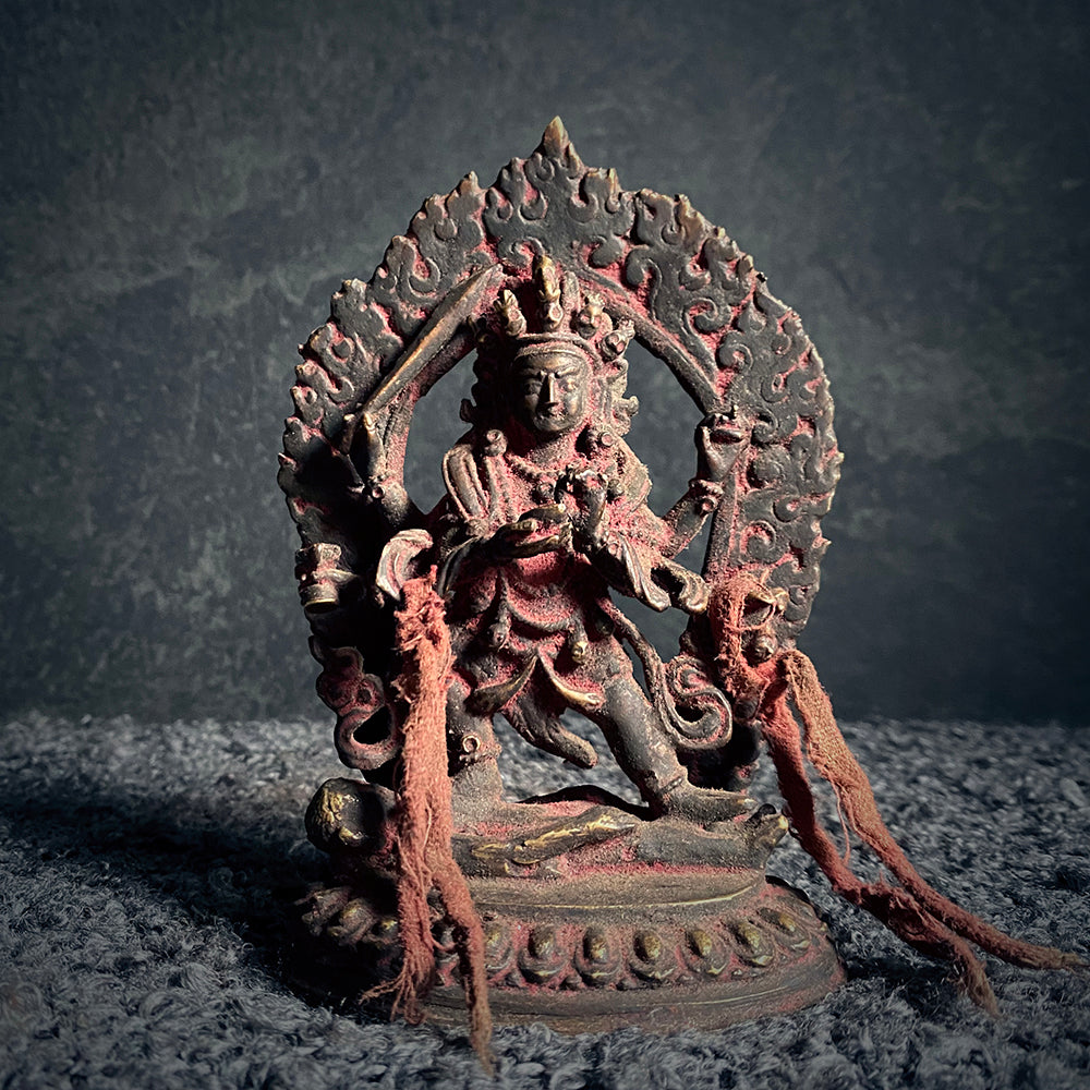 Mahākāla / Mahakala statue, aged bronze patina edition - RITUAL ITEM