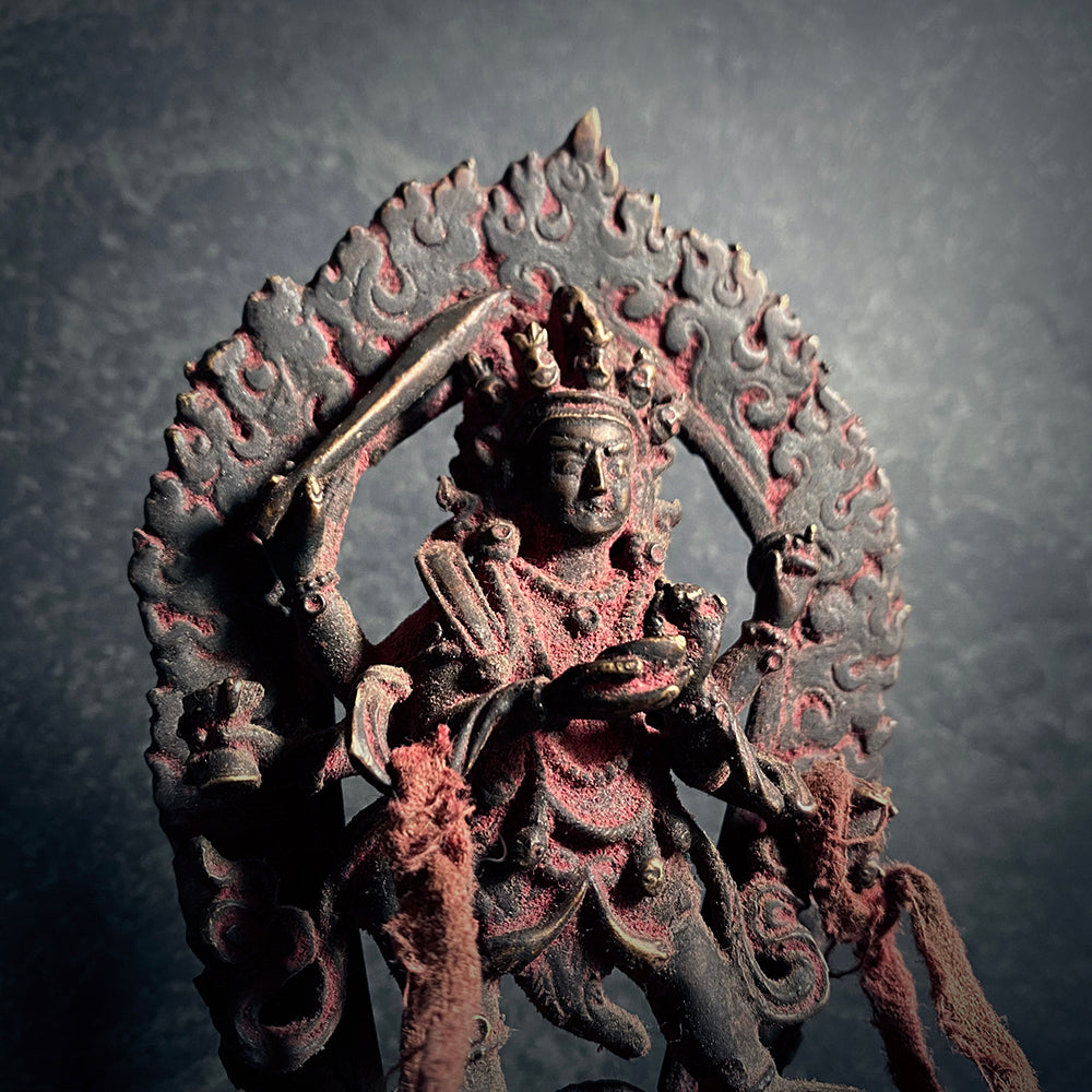 Mahākāla / Mahakala statue, aged bronze patina edition - RITUAL ITEM