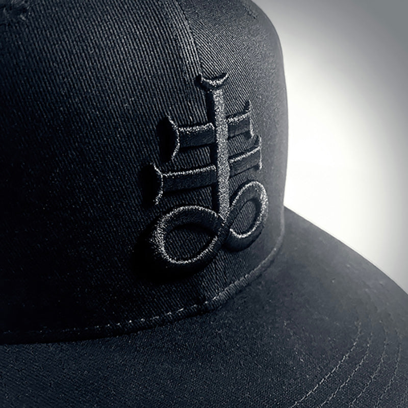 Leviathan cross, black edition, embroidered snapback hat, trucker cap - SNAPBACK HAT