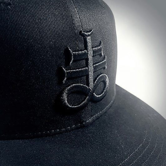Leviathan cross, black edition, embroidered snapback hat, trucker cap - SNAPBACK HAT